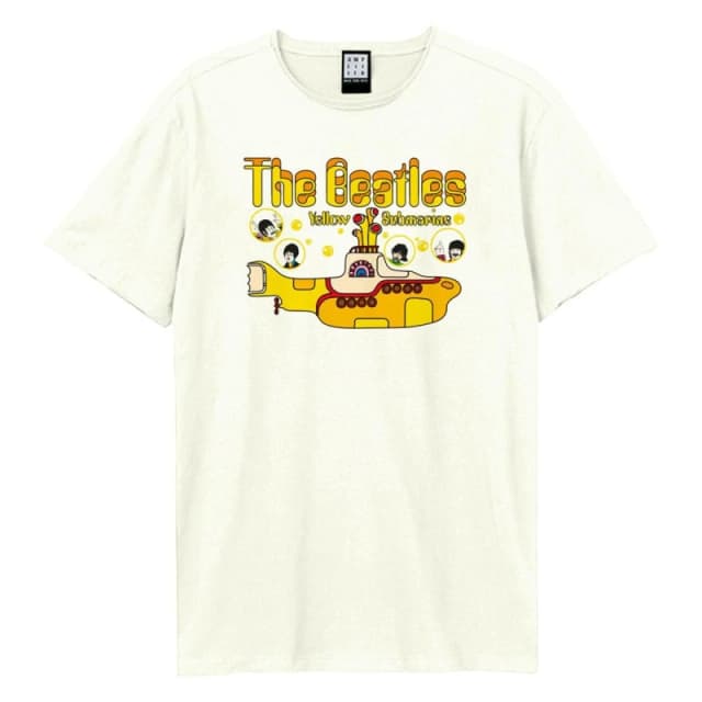 Amplified Amplified Men Yellow Submarine Bubbles The Beatles T-Shirt in White Size: X-Small White XS Male 5063652186862
