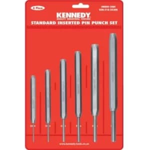 Kennedy Standard Inserted Pin Punches 6-Pce Set
