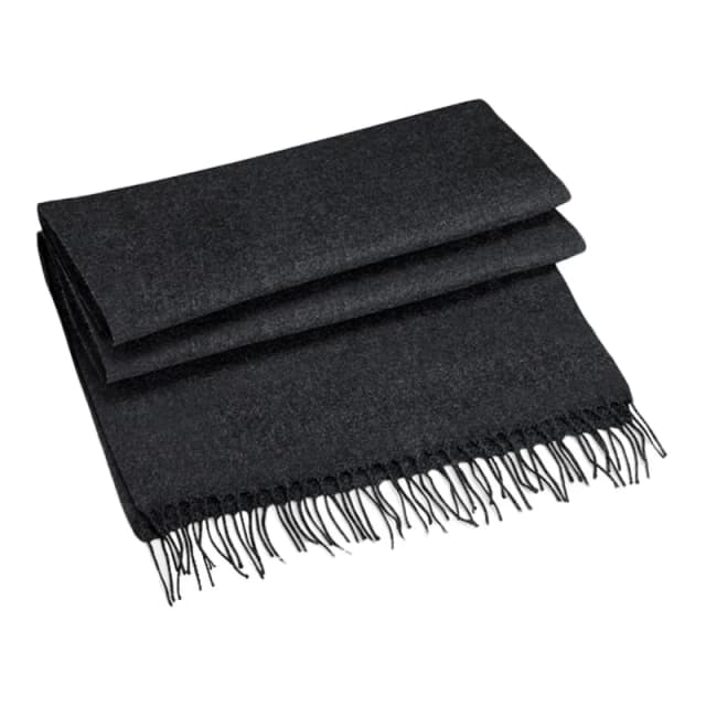 Beechfield Beechfield Men Classic Woven Scarf in Charcoal Charcoal One Size Male 5063238393684