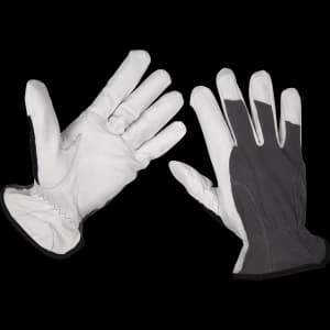 Sealey Super Cool Hide Breathable Work Gloves Grey XL