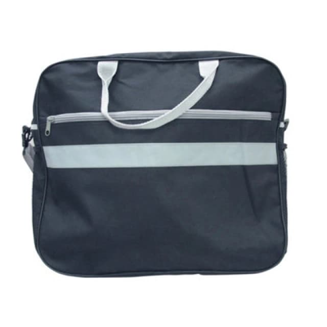 Loops Black Scooter Shopping Bag - Two Storage Compartments - Mesh Side Pockets Black