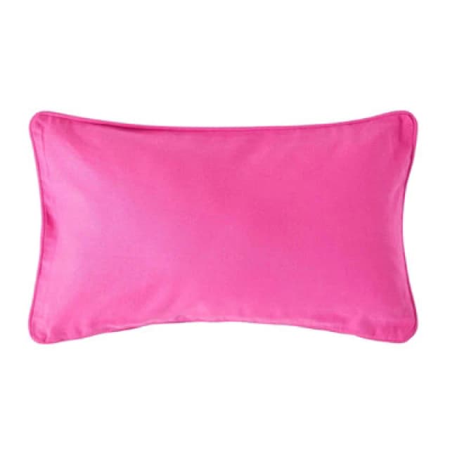 Homescapes Cotton Plain Cerise Rectangular Cushion Cover, 30 X 50 Cm