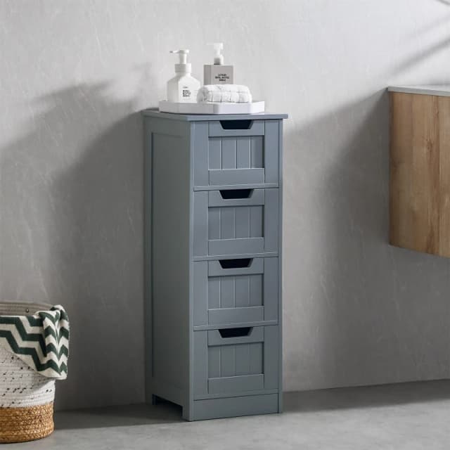 Lassic Bath Vida Priano 4 Drawer Freestanding Unit - Grey Unisex One Size