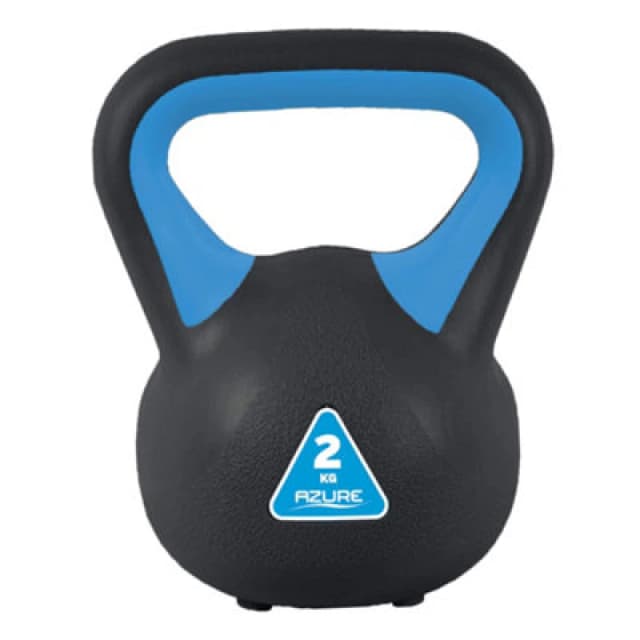 Azure 2kg Vinyl Kettlebell Blue unisex