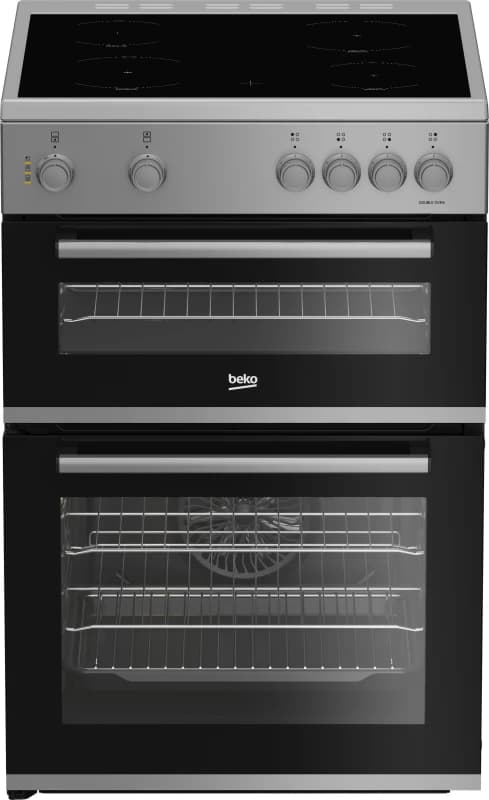 Beko AeroPerfect FDC6701S 60cm Wide Single Oven Electric Cooker with Ceramic Hob - Silver - A/A Rated