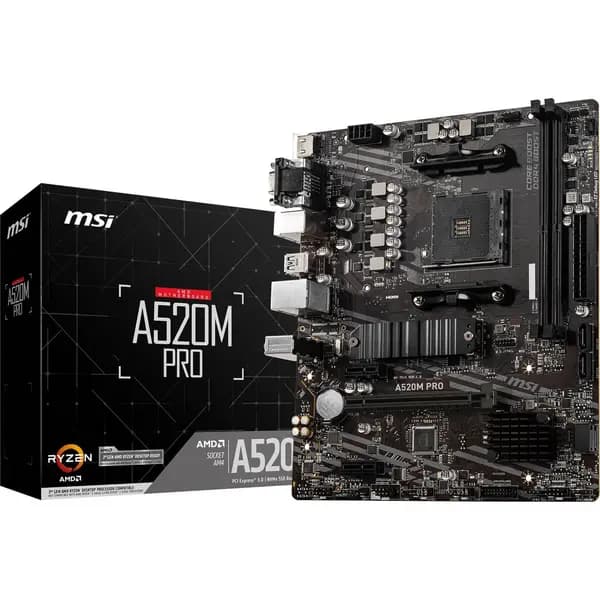 MSI A520M PRO mATX Motherboard for AMD AM4 CPUs