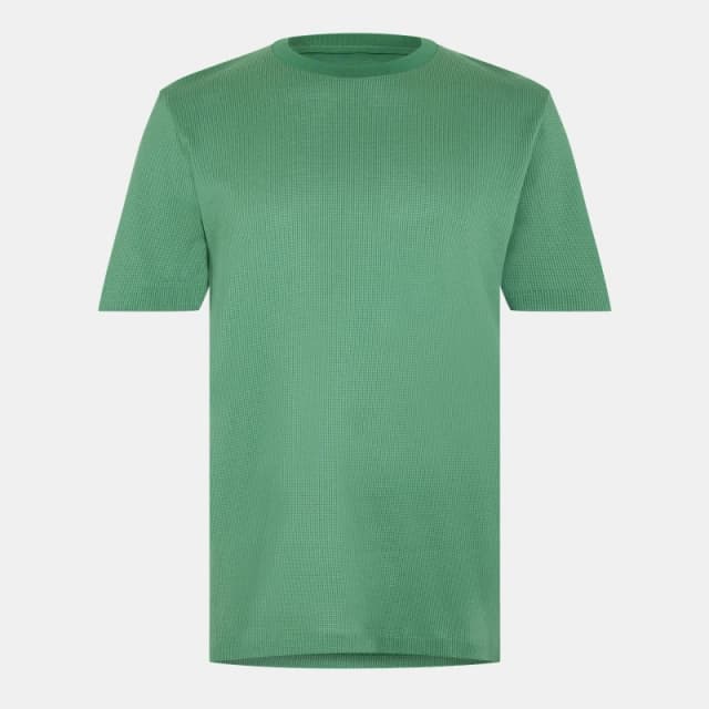 Boss Mens Tiburt Cotton T-Shirt Open Green male Small