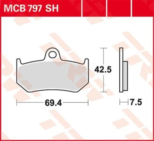TRW MCB797SH Brake pad set Brake Pad Set,disc brake (402)