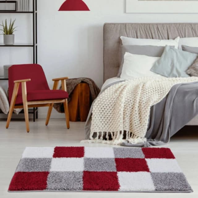 The Rugs Myshaggy Collection Rugs Geometric Design 381 Red