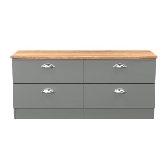 Ready Assembled 2 U Albert 4 Drawer Bed Box (Ready Assembled) in Dark Grey Dark Grey Unisex