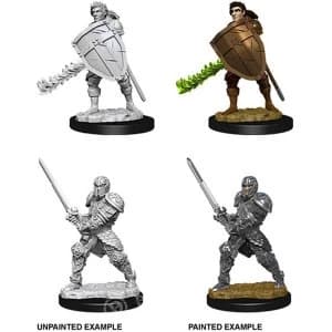 Dungeons & Dragons Nolzur's Marvelous Unpainted Miniatures - Male Human Fighter