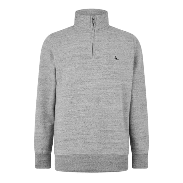 Jack Wills Jack Barchester Quarter Zip Sweatshirt Grey Marl male XS