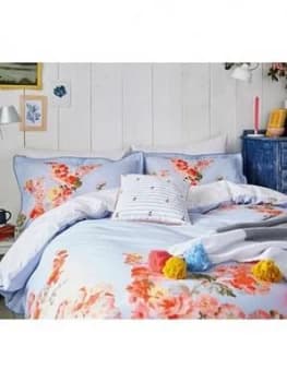 Joules Hollyhock Floral 100% Cotton Percale Duvet Cover