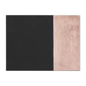 Set of 4 Dipped Black/Rose Gold Leather Effect Placemats