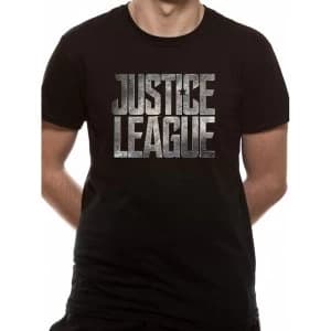 Justice League Movie - Logo Mens Small T-Shirt - Black