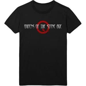 Queens Of The Stone Age - Text Logo Unisex Large T-Shirt - Black