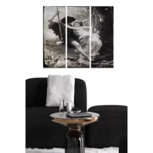 MDF6946532 Multicolor Decorative MDF Painting (3 Pieces)