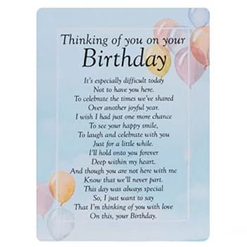 Graveside Memorial Cards - On Your Birthday