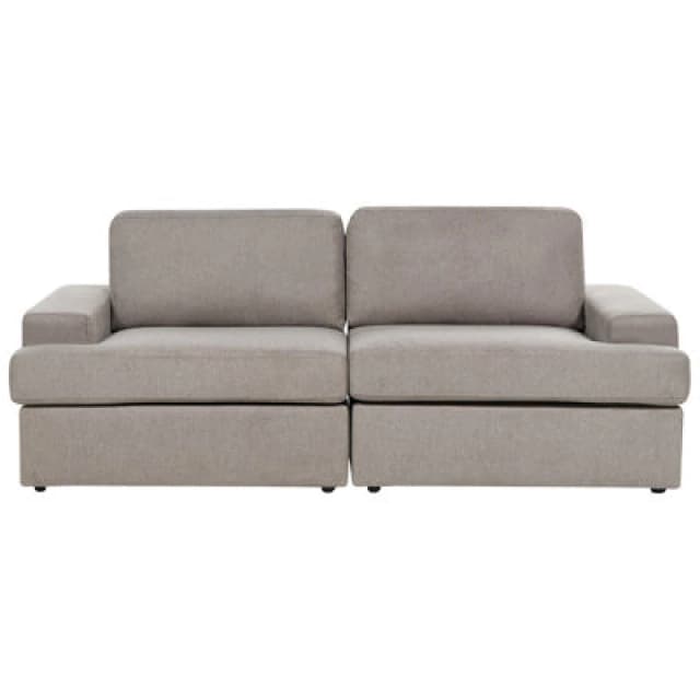 Beliani Sofa 3 Seater Alla Fabric Taupe