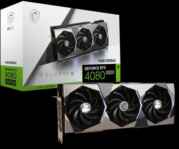 MSI GeForce RTX 4080 Super Suprim X 16G GDDR6X Graphics Card