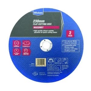 Wickes Masonry Flat Cutting Disc 230mm - Pack of 2