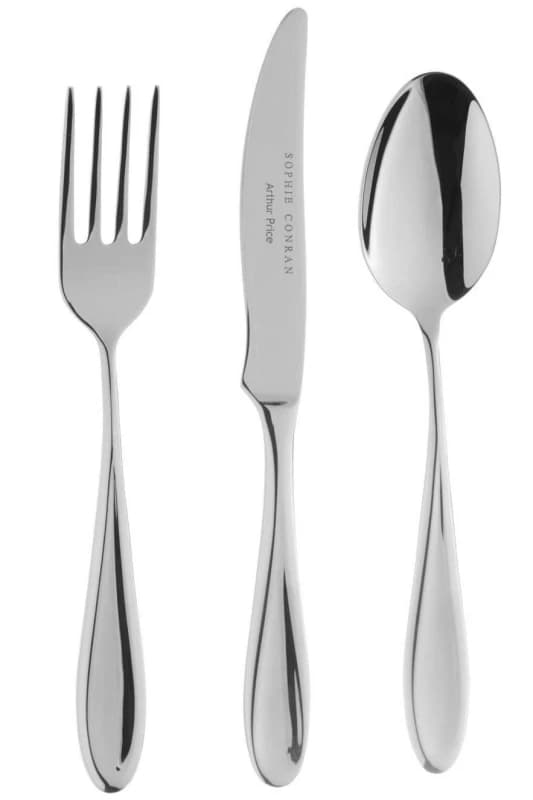Arthur Price Sophie Conran 'Rivelin' Stainless Steel Childrens Cutlery Set Knife Fork Spoon Gift Boxed Silver