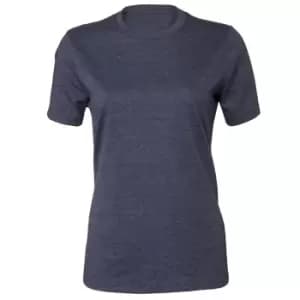 Bella + Canvas Womens/Ladies Heather Jersey Relaxed Fit T-Shirt (L) (Navy)