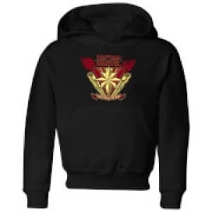 Captain Marvel Protector Of The Skies Kids Hoodie - Black - 11-12 Years