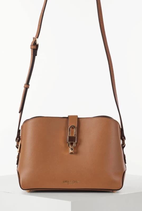 Luella Grey Womens 'Margy' Zip Top Crossbody in Camel Camel Female One Size
