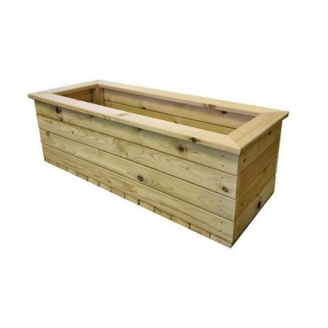 Churnet Valley Garden Furniture Ltd Deluxe Large Trough Planter - Timber - Fully Assembled in Brown Brown Unisex