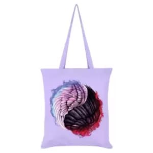 Unorthodox Collective Angelic Devil Yin Yang Tote Bag (One Size) (Lilac)