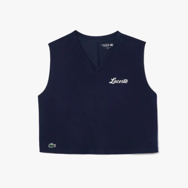 Lacoste Ultra Dry Cotton Sport Crop Top Blue female 8