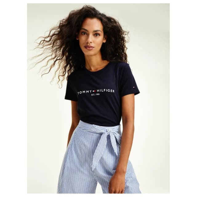 Tommy Hilfiger Crew Neck T Shirt Navy Female M SC22702