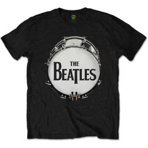 The Beatles - Original Drum Skin Unisex Large T-Shirt - Black