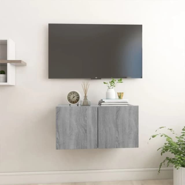 Vidaxl Hanging TV Cabinet Grey Sonoma 60X30X30 Cm Engineered Wood, Grey 815870