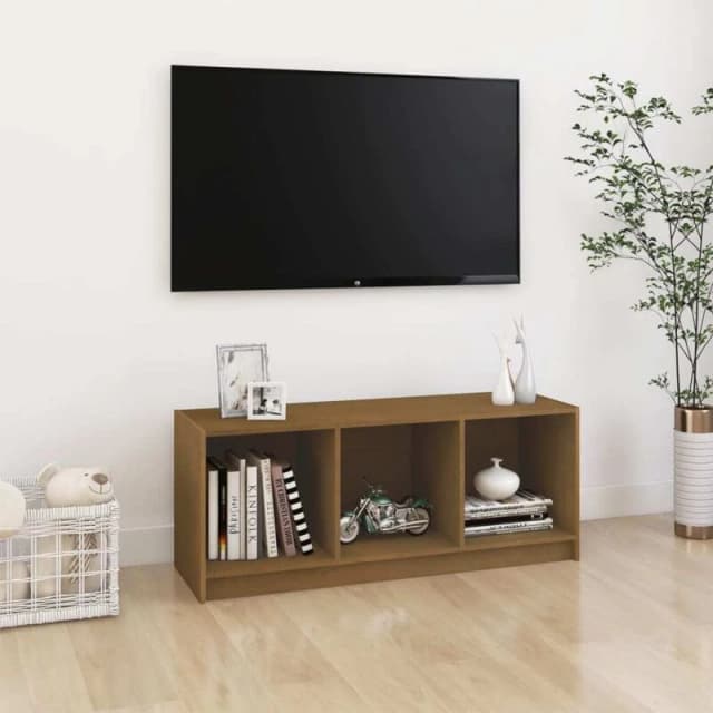VIDAXL TV Cabinet Honey Brown 104x33x41cm Solid Pinewood Vidaxl 8720286772928