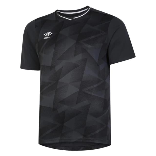 Umbro Umbro Men Triassic Logo Short-Sleeved Jersey in Black Size: Small Black S Male 5063425547036