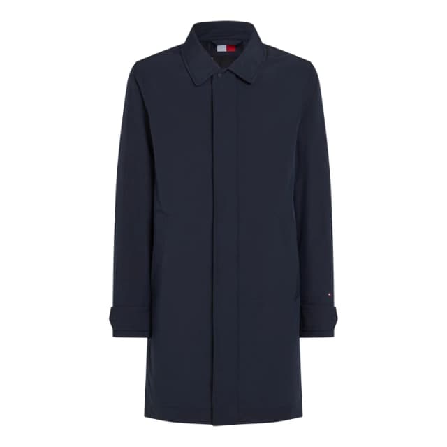 Tommy Hilfiger Mens Packable Water-Resistant Lightweight Trench Coat Desert Sky DW5 male S