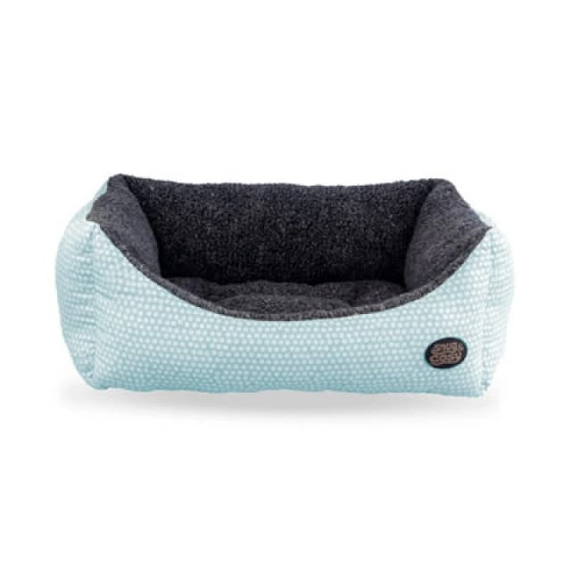 Snug & Cosy Pets Snug And Cosy Light Blue Polka Dot Rectangle Bed 30"