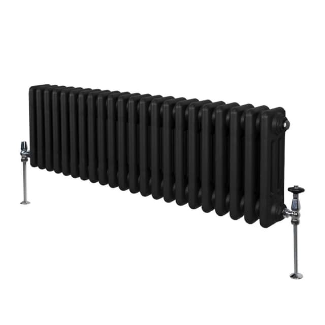 Monstershop Traditional 3 Column Radiator - 300 x 1012mm - Black unisex