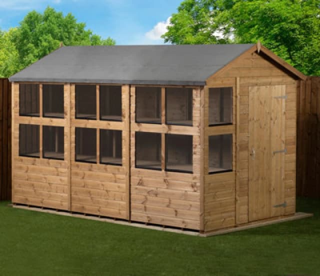 Empire Sheds Empire Apex Potting Shed 6X12 Single Door