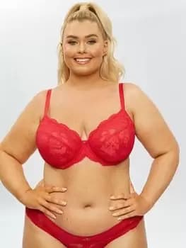 Ann Summers Bras Sexy Lace Planet Fuller Bust Bra, Bright Red, Size 32, Women