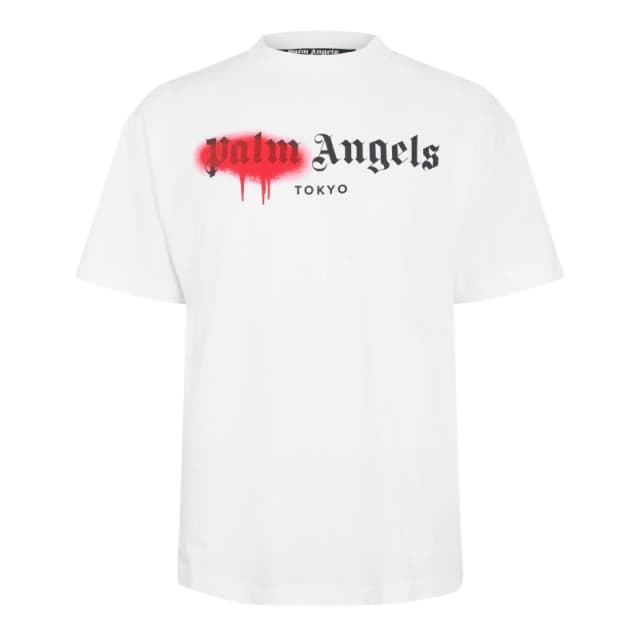 Palm Angels Mens Ny T-Shirt White Red male XS