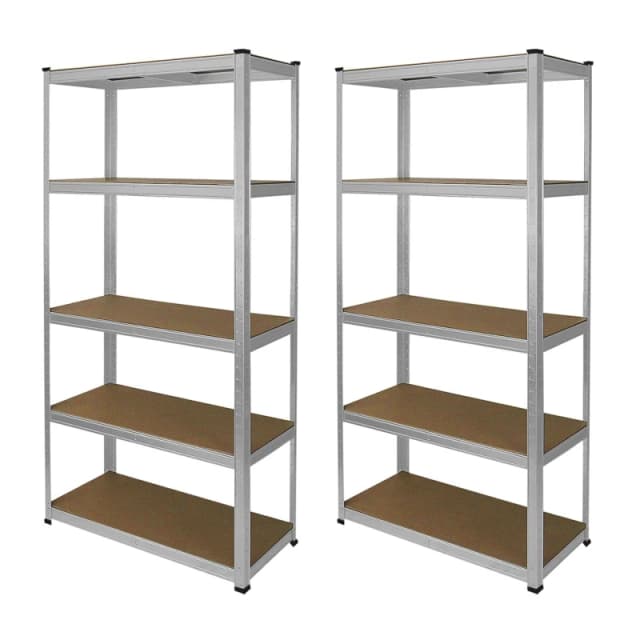 MONSTER-SHOP Monster-shop - 2 Garage Shelving Units 5 Tier Racking Storage Warehouse Bays 5055986121688