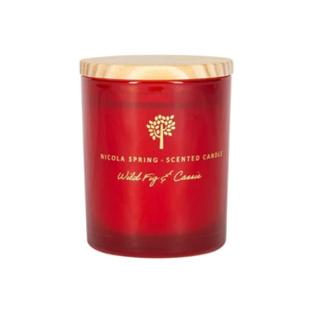 Nicola Spring Soy Wax Scented Candle - 130g - Wild Fig & Cassis Red