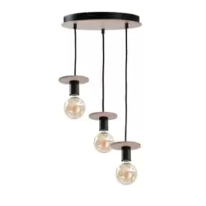 Saturn Cluster Pendant Ceiling Light Natural, Black, 30cm, 3x E27