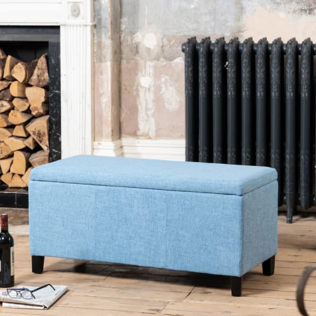 Artemis Home Henbury Storage Ottoman in Blue Blue Unisex