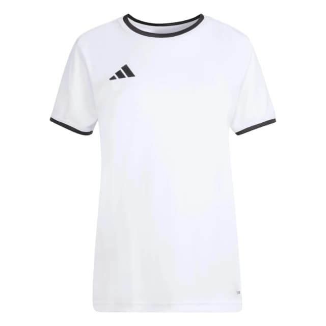 adidas Womens Short Sleeve Performance T-Shirt White/Black female 10 (S)