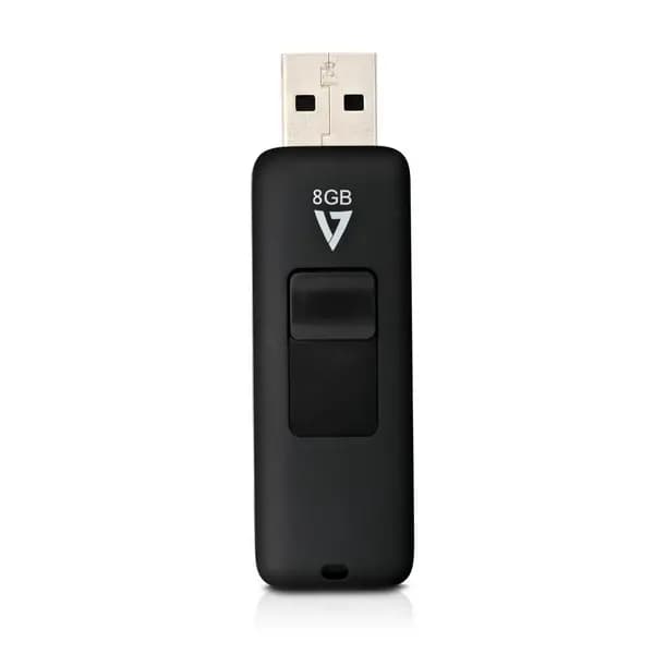 V7 8GB USB 2.0 Flash Stick Pen Memory Drive - Black