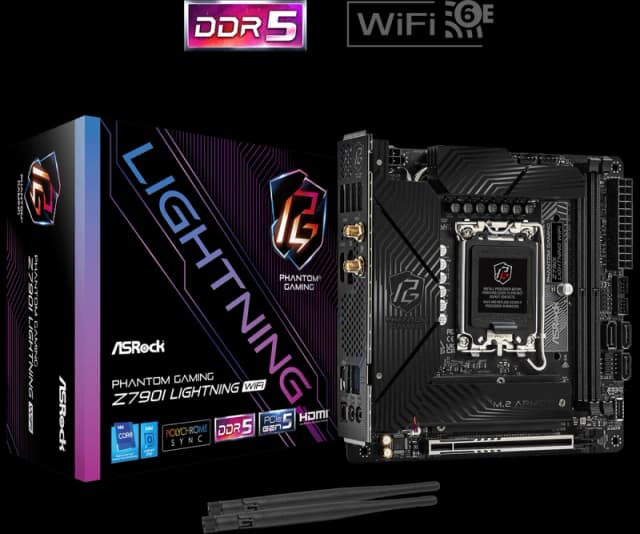 Asrock Z790I LIGHTNING WIFI DDR5 Motherboard Socket 1700, Mini ITX